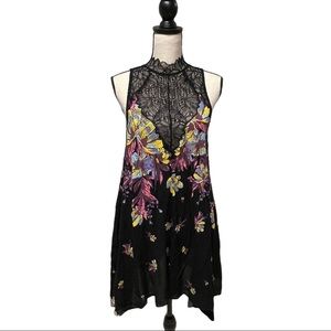 Free People - Marsha Floral Print Lace Slip Dress